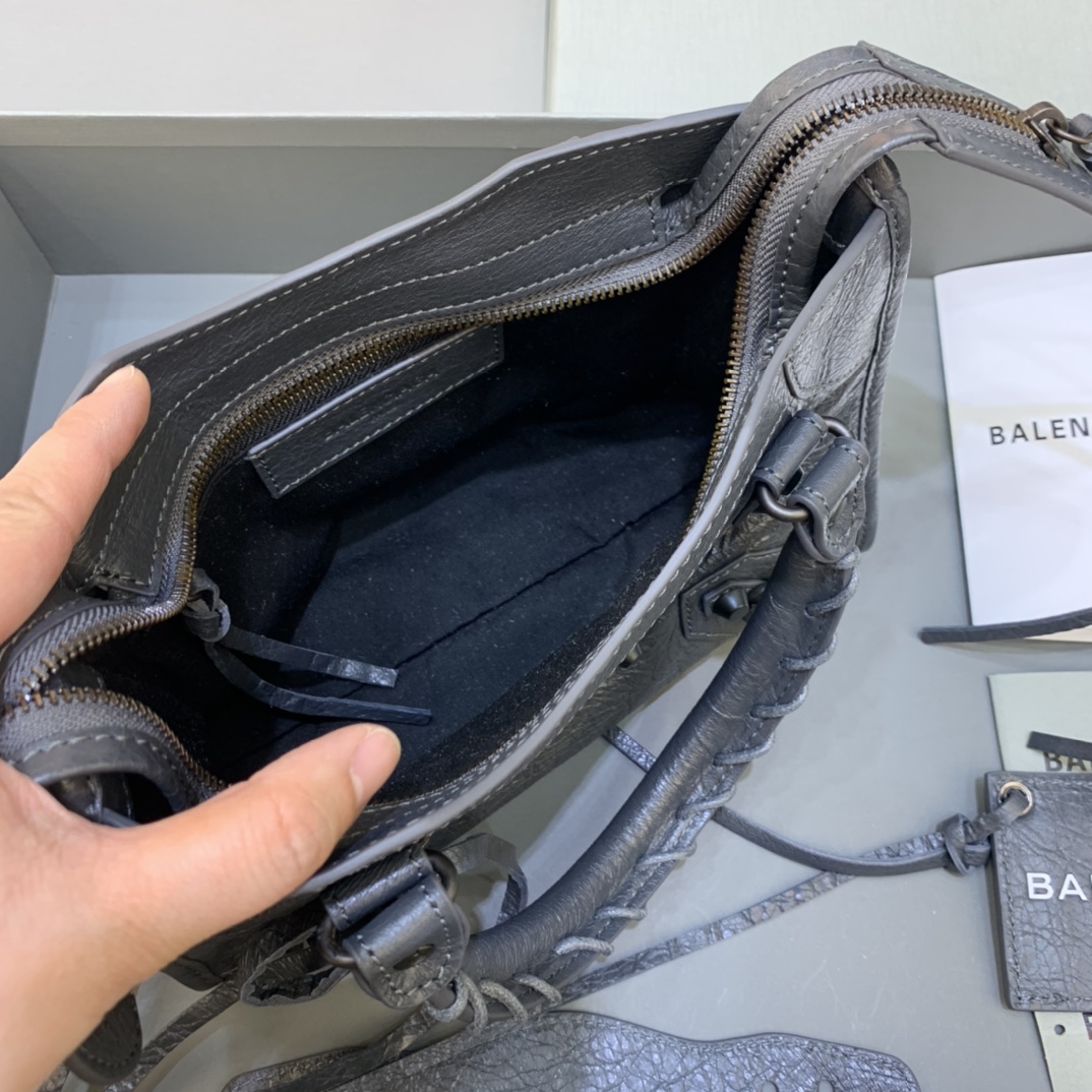 Balenciaga Classic City Mini Handbag Shoulder Bag Dark Gray